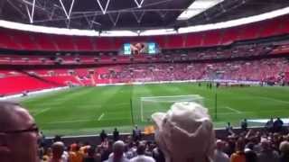 Welsh fans unite and boo God save the Queen anthem at Wembley [upl. by Trisa]