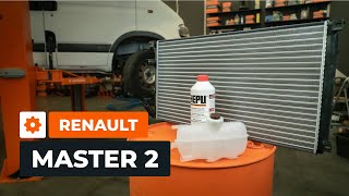 Kā nomainīt dzinēja radiatoru dzesēšanas šķidrumu un tvertni RENAULT MASTER 2 Van AUTODOC [upl. by Salta]