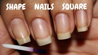 FILESHAPE YOUR NAILS SQUARE  GLASS NAIL FILE  ENAILDIARIES [upl. by Anigriv84]