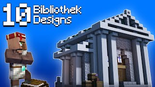 10 Bibliothek Designs in Minecraft 🔟 Minecraft Bibliothek bauen deutsch [upl. by Cooley]