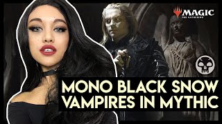 MONO BLACK SNOW VAMPIRES IN MYTHIC  Kaldheim Historic  MTG Arena [upl. by Airelav]