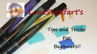 Prismacolor Marker Tips and Tricks for BEGINNERS [upl. by Pippas622]