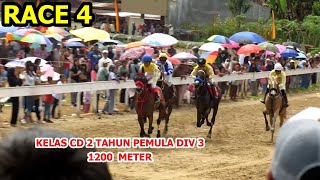 RACE 4  KELAS CD 2 TAHUN PEMULA DIV 3  PACU KUDA BUKITTINGGI 2024 [upl. by Nomis884]