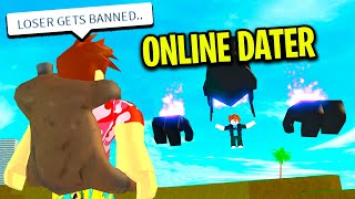 ONLINE DATER Wanted To ADMIN BATTLE To Keep Online Dating Roblox [upl. by Emia800]