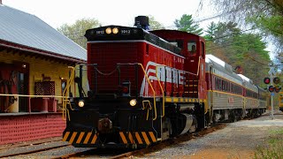 Winnipesaukee Scenic Railroad quotPemigewasset Rocketquot 5112019 [upl. by Pence]