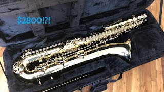 Thomann TBB150 Bass Saxophone Review A sub 2800 bass sax [upl. by Brasca]