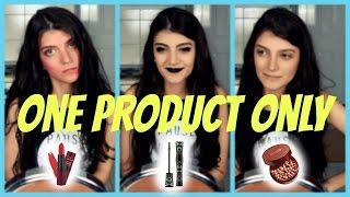 One Product ONLY makeup challenge  3 Versions [upl. by Perr]