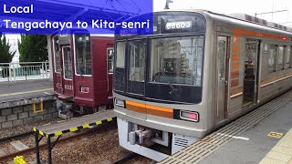 Train View：Tengachaya to Kitasenri Osaka Metro Sakaisuji Line and Hankyu Senri Line [upl. by Kenlee]