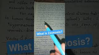 What is Zoonosis zoonosis definition parasitology bsczoology shorts [upl. by Mendelson]