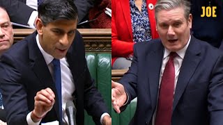 HIGHLIGHTS Keir Starmer takes on Rishi Sunak at PMQs [upl. by Akimas]