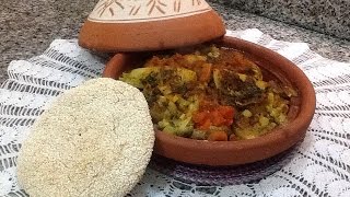 طاجين مغربي بالخضر الموسمية روعة في المذاق صحي و اقتصادي Tajine marocain au légume [upl. by Crispas639]