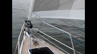 Moody 45 classic sailing with a furling reacher [upl. by Nita]