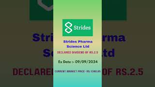 Strides Pharma Science Ltd Dividend [upl. by Vinaya785]