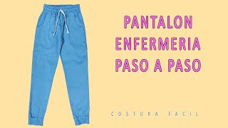 COMO HACER PANTALON ENFERMERIA PASO A PASO MUY FACIL  costura  DIY [upl. by Chadabe]