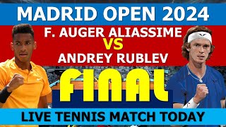 Rublev vs Auger Aliassime  Madrid Open 2024 [upl. by Ernestine]