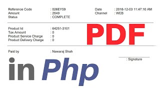 How to make PDF Invoice in PHP using FPDF library [upl. by Elish]