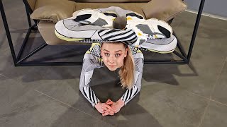 Extreme Contortion in Sneakers Backbending and Yoga Poses Flexshow [upl. by Annehsat]