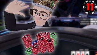 Top 10 in a Multi Table Tournament 30 Days in PokerStars VR Day 11 [upl. by Randene]