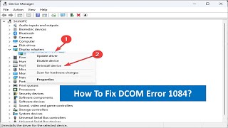 How To Fix DCOM Error 1084 [upl. by Siffre]