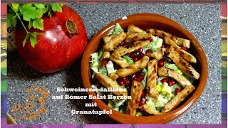 Gebratene Filet Streifen Römer Salat amp Granatapfel Gorgonzola Dressing Kochen mit Tom  easy [upl. by Scheer21]