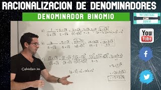 RACIONALIZACIÓN DE DENOMINADORES BINOMIO [upl. by Rawna422]