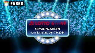 FABER Lotto · LottoGewinnzahlen vom Samstag den 07092024 [upl. by Anilocin626]