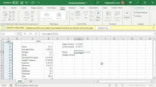 Confidence Intervals in Excel [upl. by Allianora]