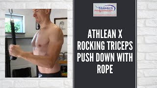 Athlean X rocking triceps push down with rope Technique video [upl. by Pretrice]