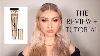 CHARLOTTE TILBURY BEAUTIFUL SKIN FOUNDATION REVIEW  SOFT GLAM MAKEUP TUTORIAL  LIZZY TURNER [upl. by Erodaeht309]