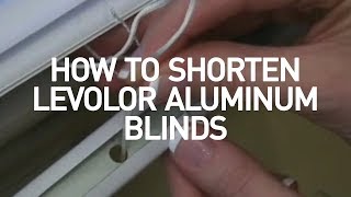 How to Shorten Aluminum Mini Blinds  Levolor Blinds [upl. by Weisbart738]