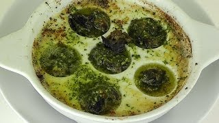 Delicious Escargots Bourguignone Baked Snails in Garlic Parsley Butter [upl. by Garnet]