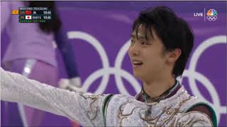 Yuzuru Hanyu 羽生結弦 JPN  2018 PyeongChang Figure Skating Mens Free Skate US NBC [upl. by Sirahc]