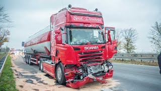 14112022  Auffahrunfall zwischen 2 Sattelzügen bei Rheinbach [upl. by Lattonia972]