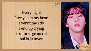 JIN Yours JIRISAN OST Part 4 Easy Lyrics [upl. by Mandeville]