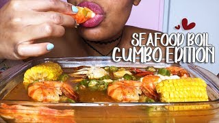 ASMR GABONESE SEAFOOD GUMBO SOUP┃set lé dan lé pa deor 974 [upl. by Leahcimaj]