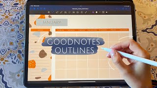 How To Create A Linked Digital Planner Using Goodnotes Outlines [upl. by Endora]