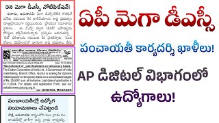 AP పంచాయతీ కార్యదర్శి ఖాళీలు AP Mega dsc notification 2024 ap latest jobs 2024 appsc latest jobs [upl. by Noitna422]