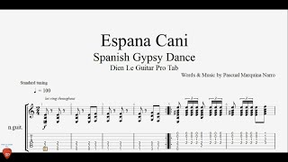 Espana Cani Spanish Gypsy Dance  Guitar Tutorial  TAB [upl. by Anaed]