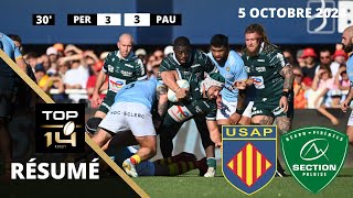 Top14  le résumé de Perpignan USAP vs Section Paloise PAU  Journée 5 Saison 202425 [upl. by Larrej]