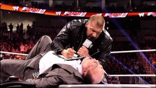 A look at the rivalry between Triple H and Brock Lesnar Raw March 25 2013 [upl. by Sarnoff4]