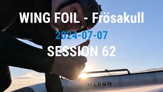 Wing Foil Frösakull 69ms 20240707 [upl. by Elesig]