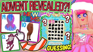 ADVENT CALENDAR REVEALED BY ROYALE HIGH Guessing The NEW ITEMS In The GLITTERFROST UPDATE Roblox [upl. by Ahsillek]