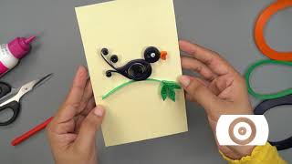 Make Easy Quilled bird  DIY Paper Art amp Crafts [upl. by Enyrb]