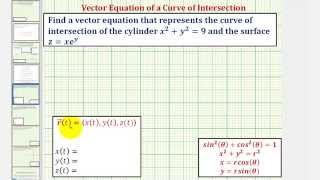 Ex 2 Vector Valued Function  Curve of Intersection [upl. by Annahpos773]