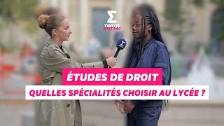 Quelles spécialités choisir au lycée pour les études de droit [upl. by Laufer]