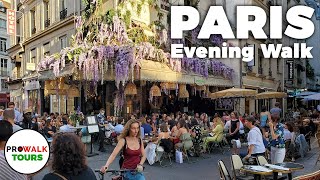 Paris Evening Walk amp Bike Ride  4K 60fps with Captions NEW [upl. by Yadsendew]