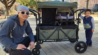 Jeep Wrangler Stroller Wagon  Is It Worth It [upl. by Ihsorih868]