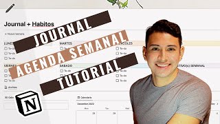 Tutorial  Como crear un Journal Diario Digital  Agenda Semanal  Plantilla Gratis con Notion [upl. by Angelle870]