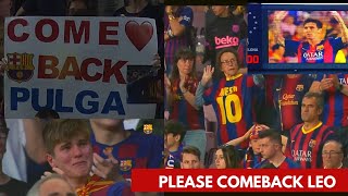 Barcelona fans reactions after showing Messis video in camp now [upl. by Ednihek]