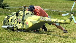 Massive SOVIET RC GUNSHIP Goes Airborne  Mil Mi17 quotHipquot Helicopter Scale Model [upl. by Harriot337]